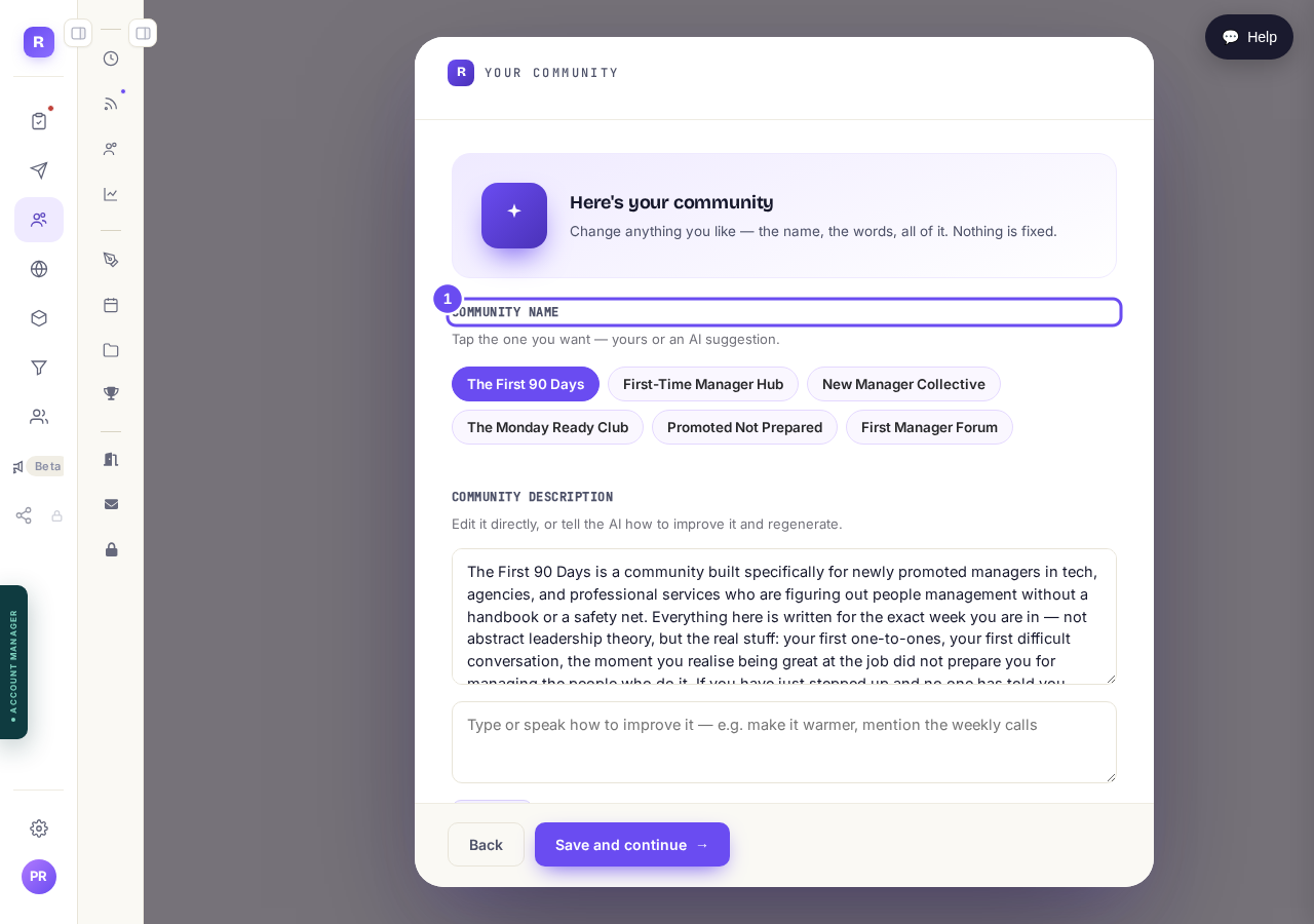 Your community, drafted. Every word of it yours to change.