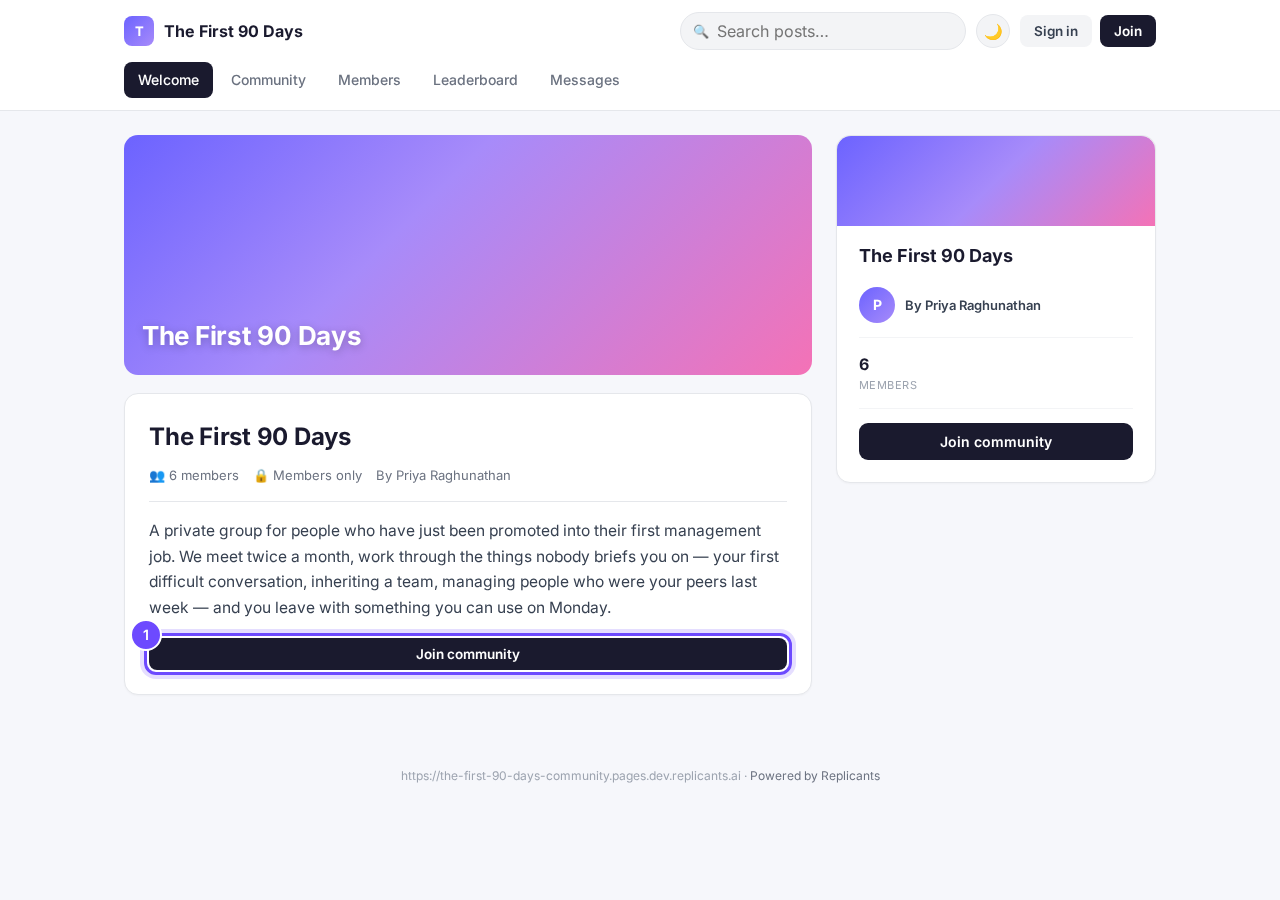 Join community, on the community's own page.