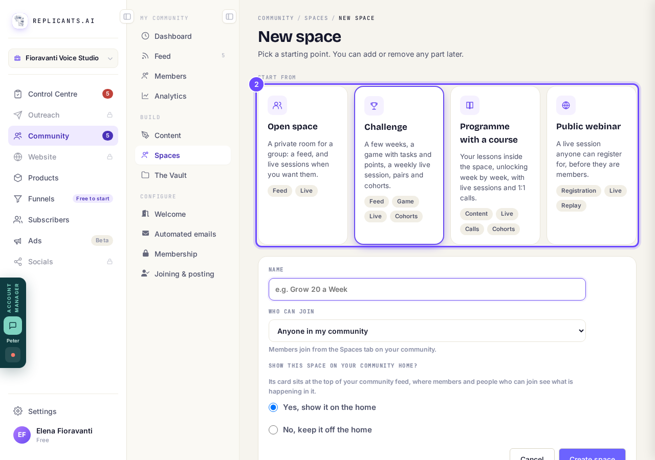 The four kinds of space.