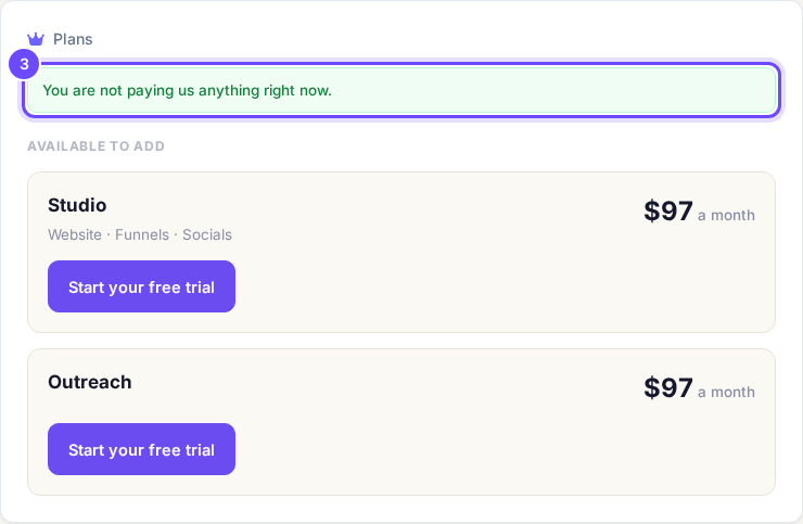 You are not paying us anything right now.