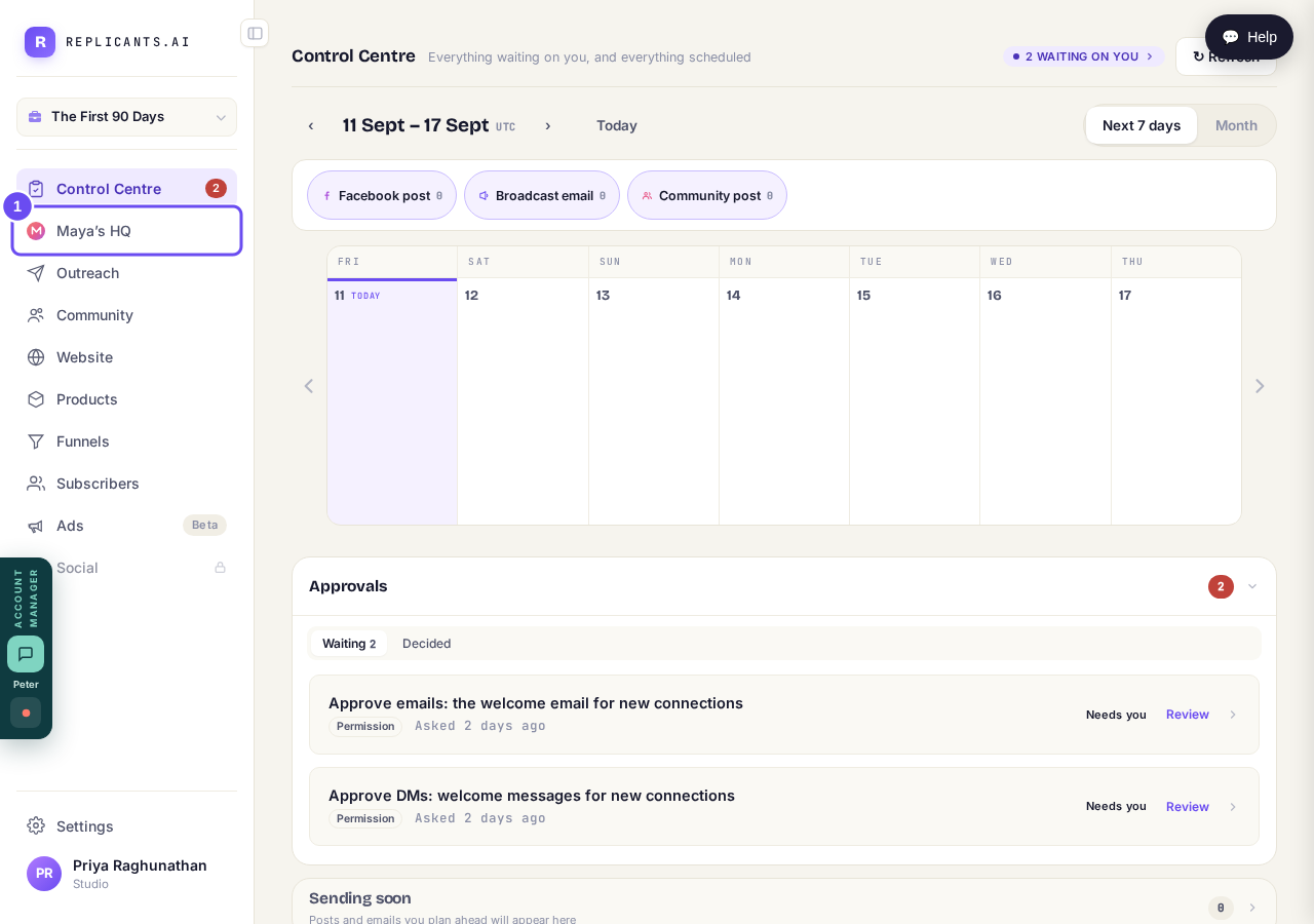 It appears on its own, once there is a plan to show you.