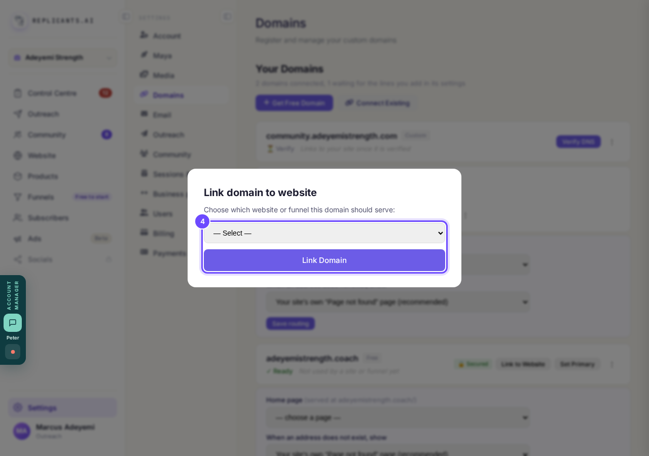 Choose what this domain serves.