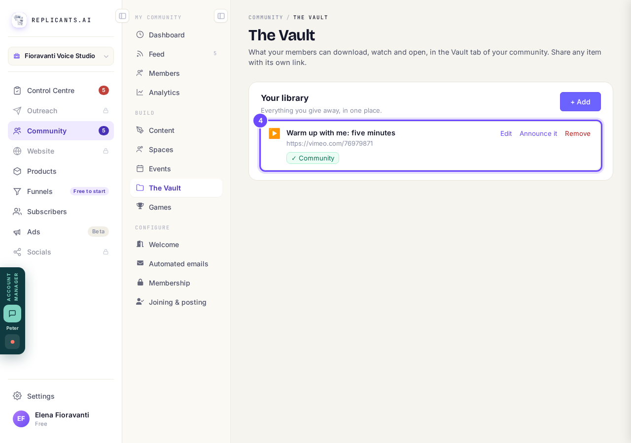 Your video, in The Vault.