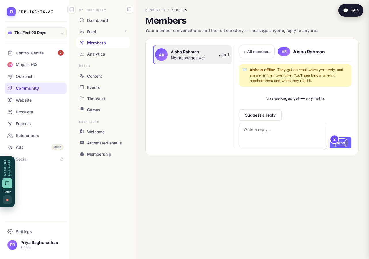 They get an email, and answer in their own time.