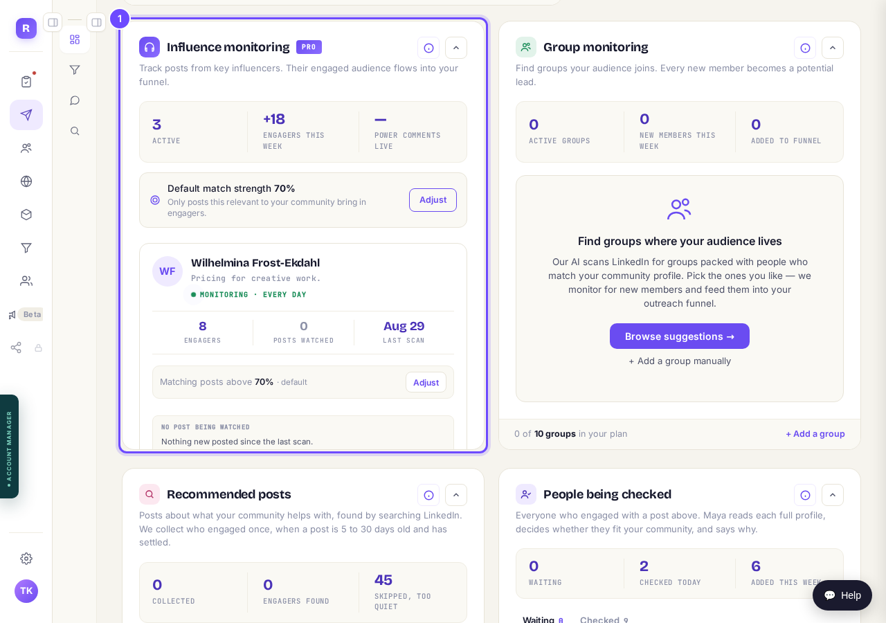 Influence monitoring, on your Outreach dashboard.