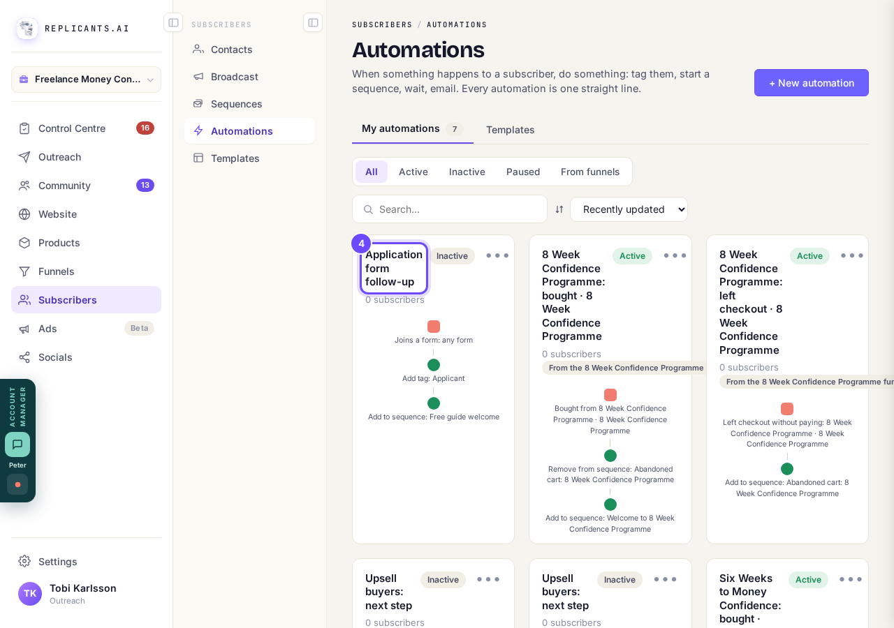 An automation, still switched off.