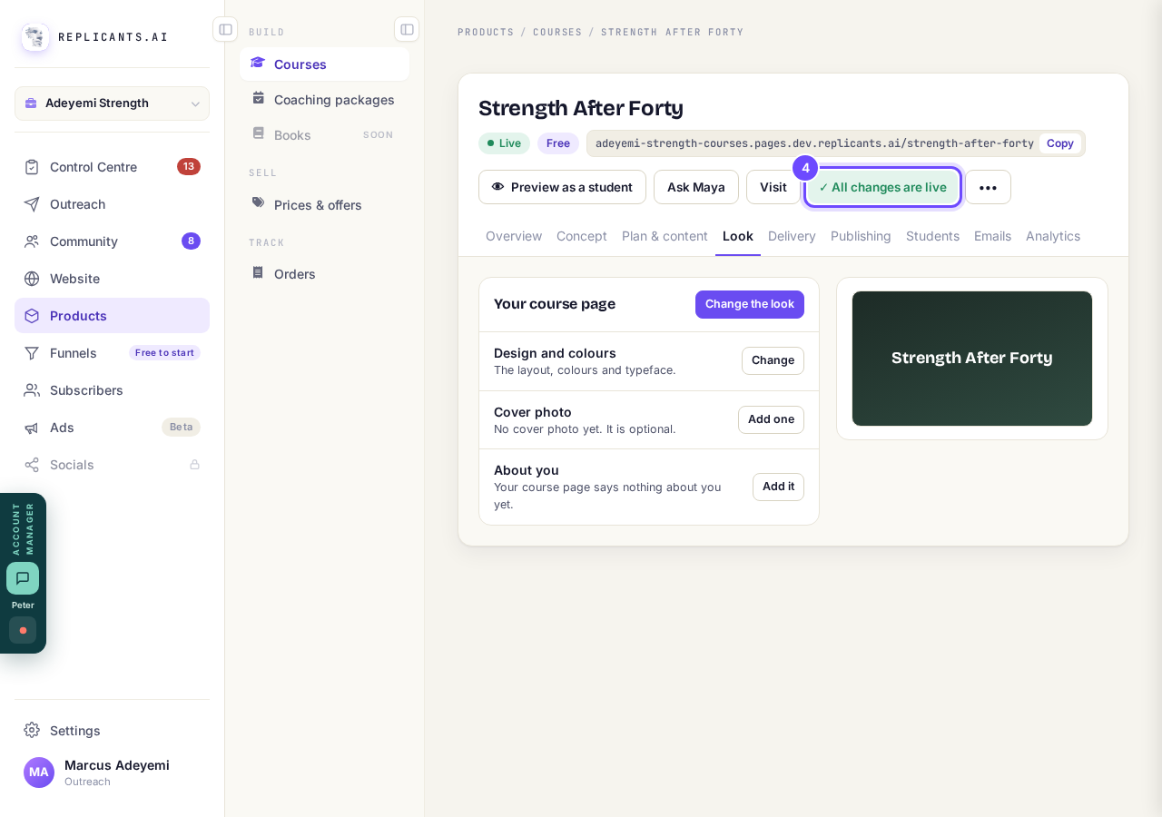 All changes are live, at the top.