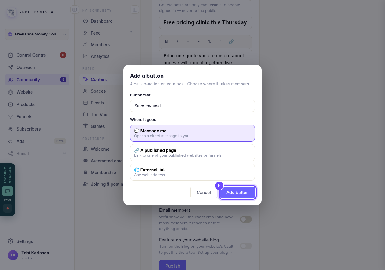 Press **Add button**.