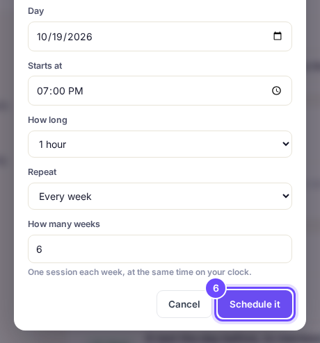Schedule it.