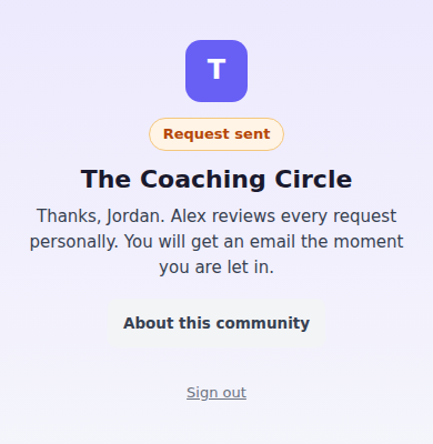 Request sent, until you let them in.